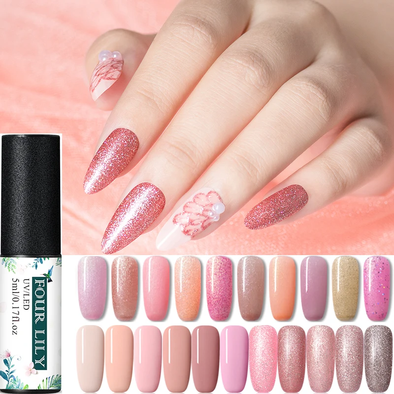 Гель лак для ногтей с блестками 5 мл|Гель ногтей| |