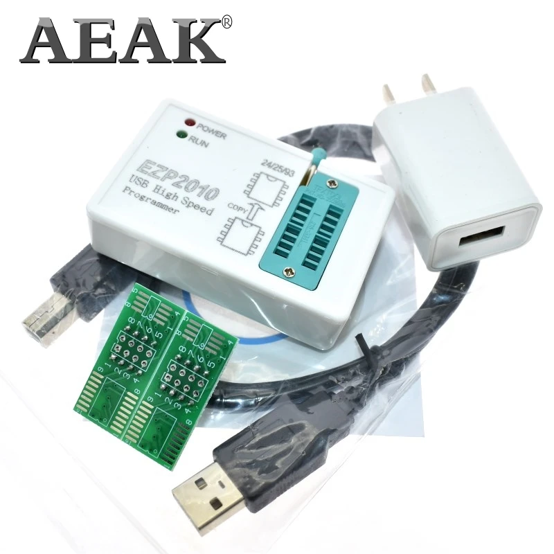 AEAK EZP2010 Высокоскоростной USB SPI программа+ зажим для проверки ИС socke Поддержка 24 25 93 EEPROM 25 Flash биос чип