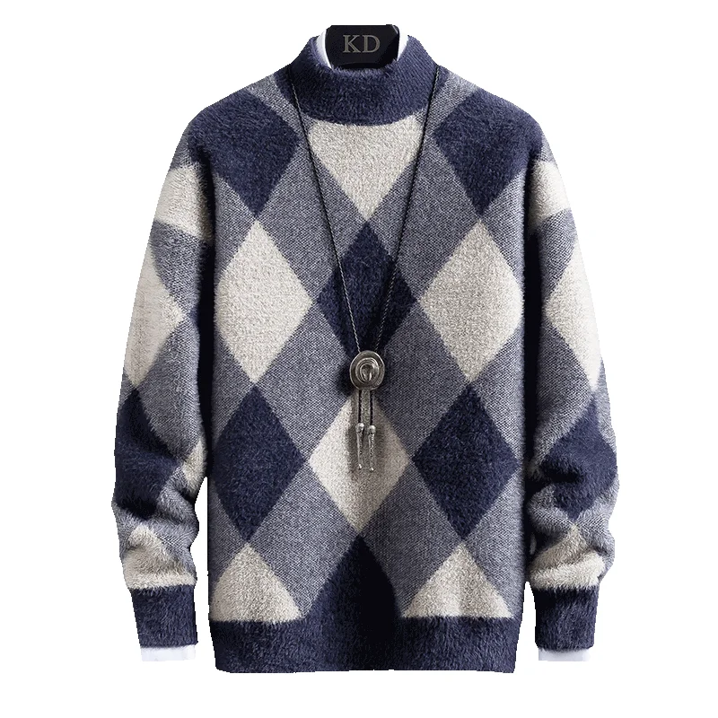 Новинка 2020 Зимний пуловер Мужская водолазка плотные теплые мужские