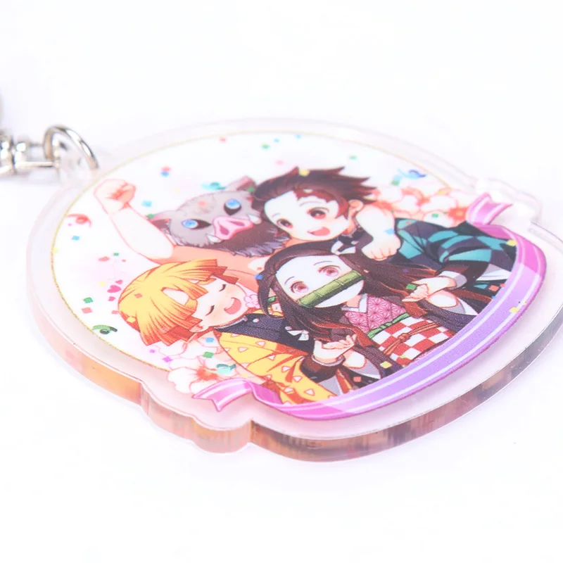 10 см 9 шт./компл. аниме демон Slayer Kimetsu no Yaiba брелки Kamado Tanjirou Nezuko Косплей акриловый кулон брелок вечерние подарки