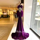 Короткие бархатные платья Radia с открытым плечом для выпускного вечера, фиолетового цвета, сексуальные мини-платья для коктейвечерние, цвет черный, 2022