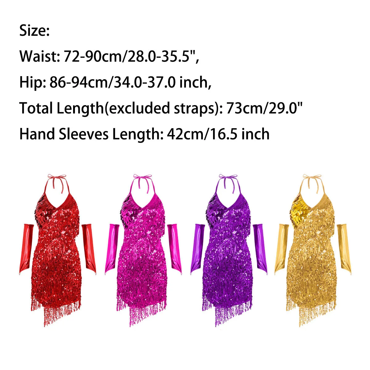 Женское платье-хлопушка на тонких бретельках с кисточками и бахромой блестками