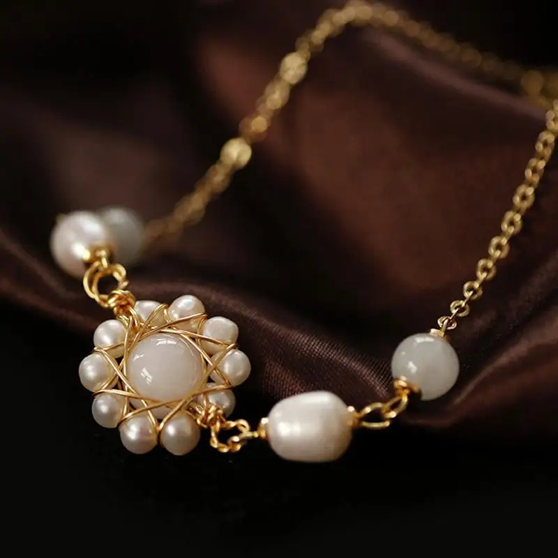 

Fashion Women Baroque Bracelet Natural Freshwater Pearl Bangles Jewelry For Women Girls Adjustable Bracelet Fine Jewelry Gift