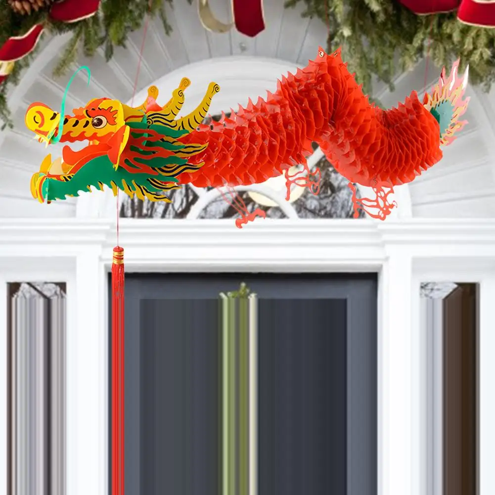 2020 китайский новогодний Дракон гирлянда подвесное украшение фонарь лодка
