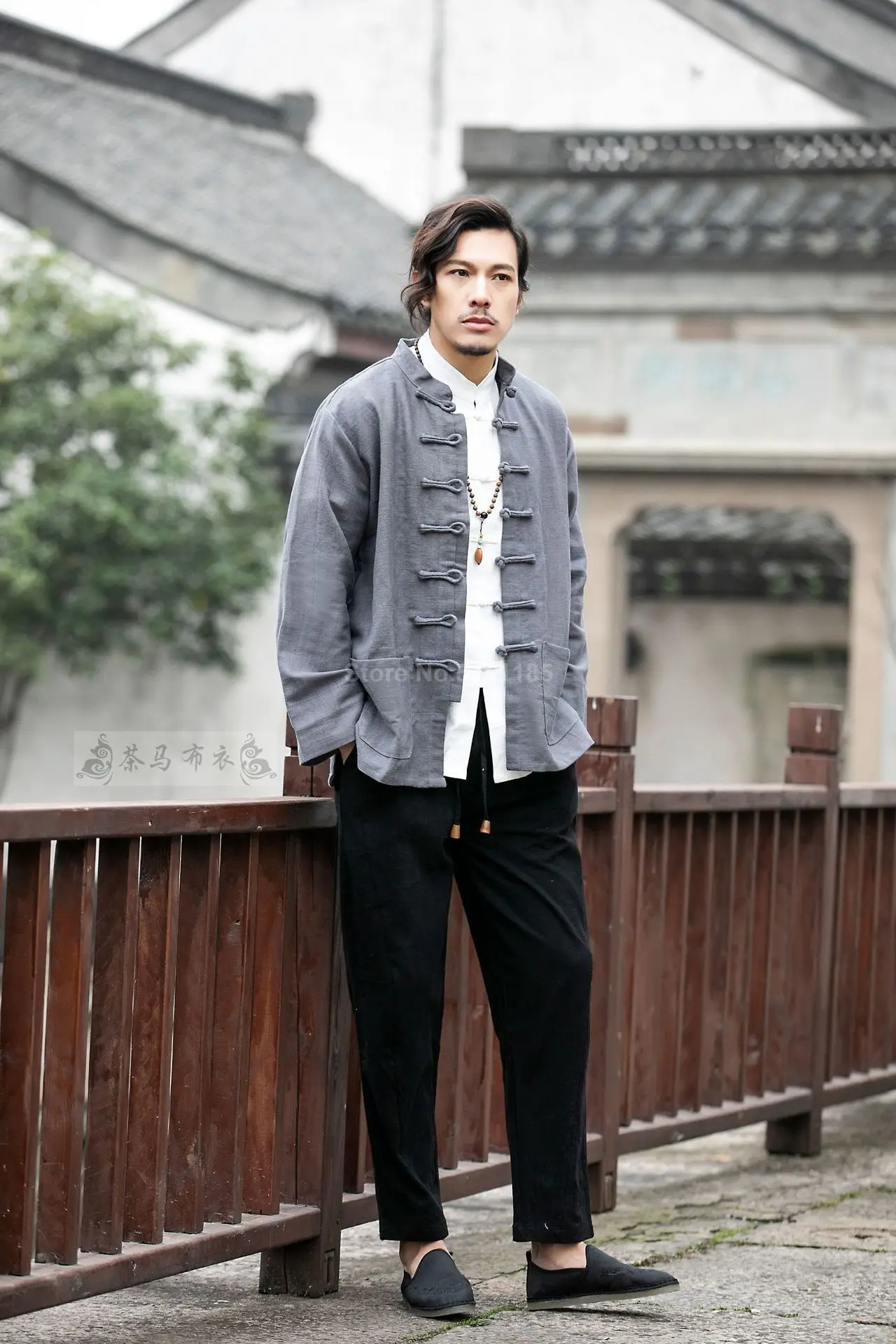 Осенние мужские льняные куртки Hanfu в китайском стиле, традиционные топы, костюм Tang, Свободная блуза с длинными рукавами, Восточная одежда Kung Fu Asia