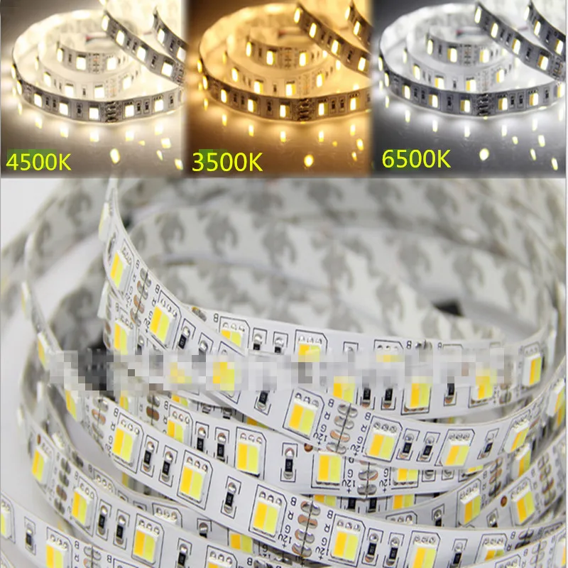 

CCT LED Strip Dual White Warm White & White 2 in 1 Chip 5050/5025 Led Tape Color Tem Ajustable DC12v/24V Waterproof 60 /120leds