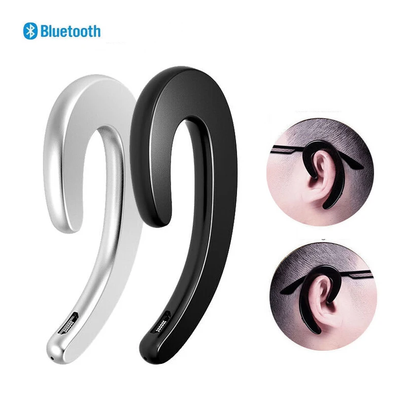 Беспроводные наушники с костной проводимостью Bluetooth ушные крючки безболезненная