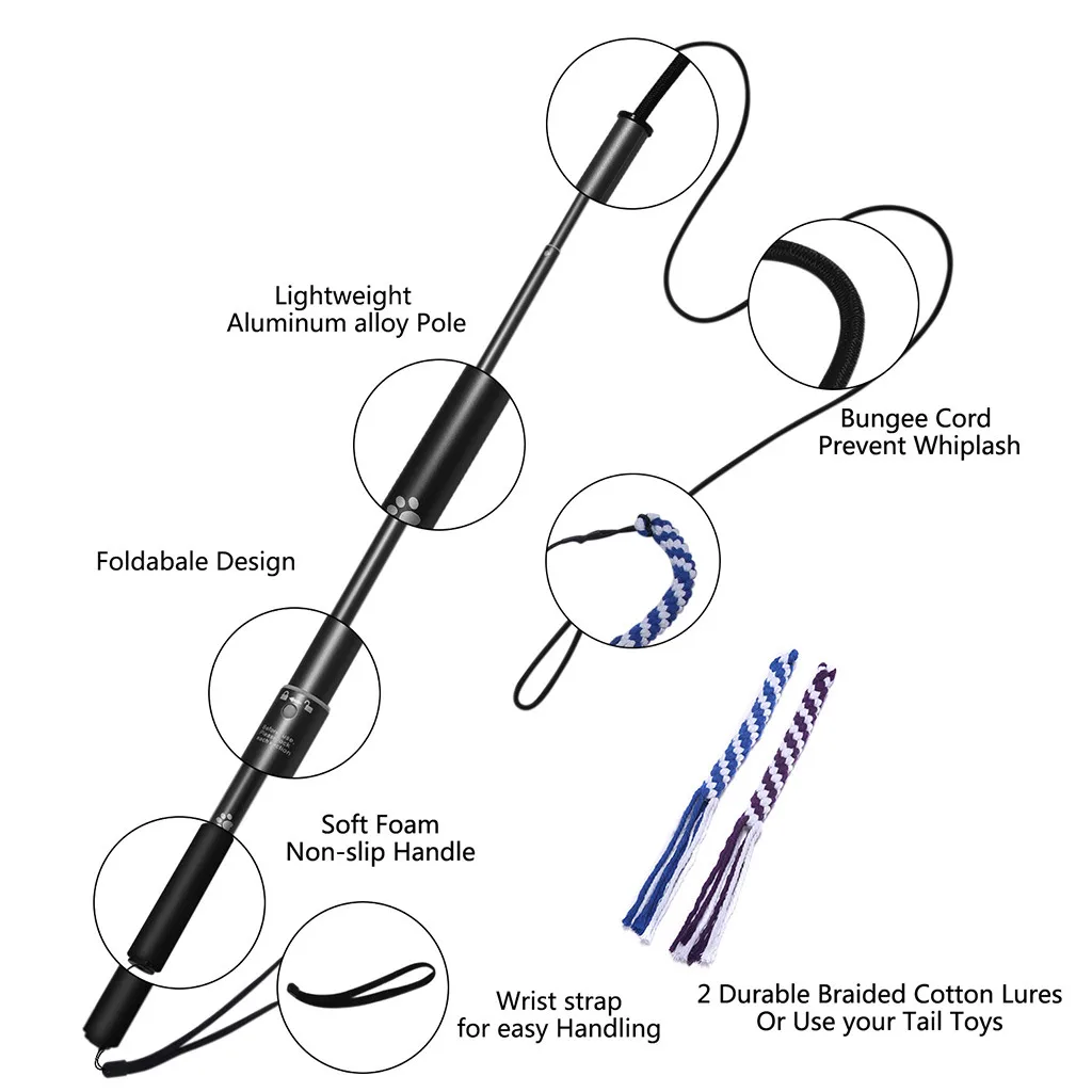 Уличная игрушка для собак раздвижная палочка с 2 веревками жевательные игрушки