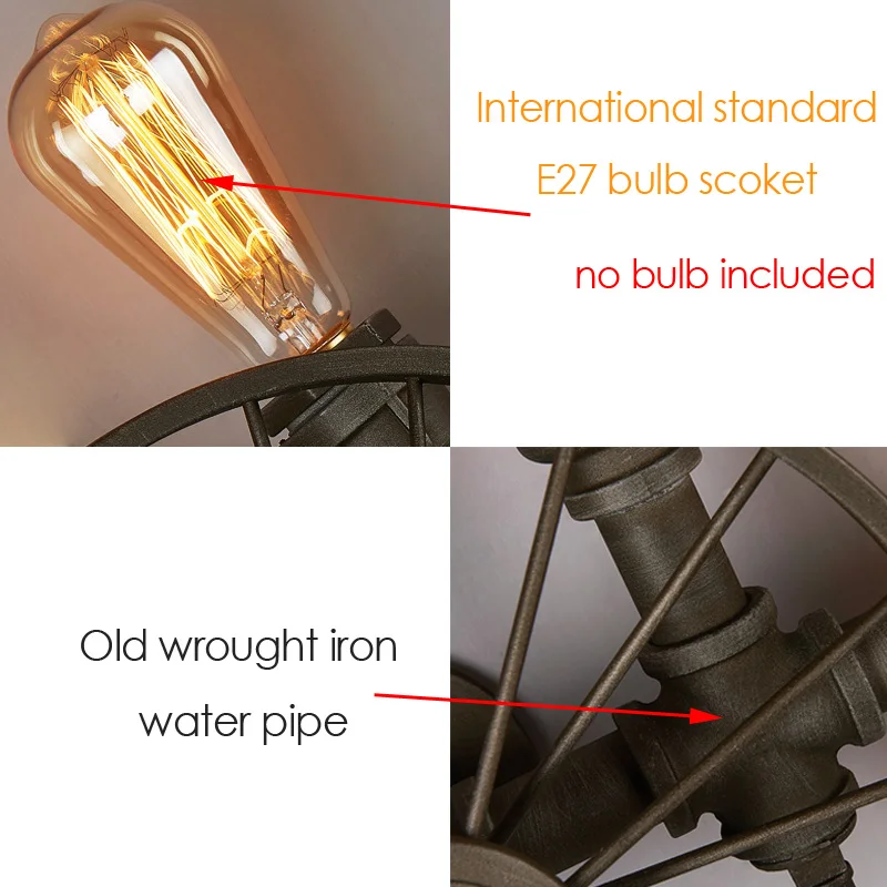 Винтажный светильник для балкона в стиле ретро американский индастриал
