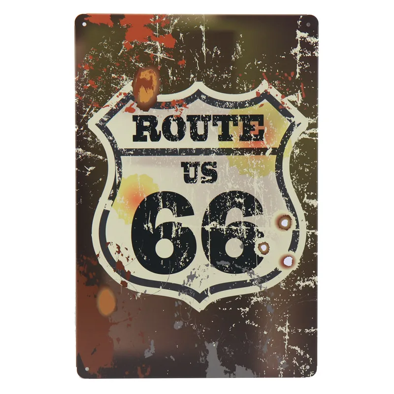 Металлический номерной знак для автомобиля Route 66 жестяные таблички наклейки бара
