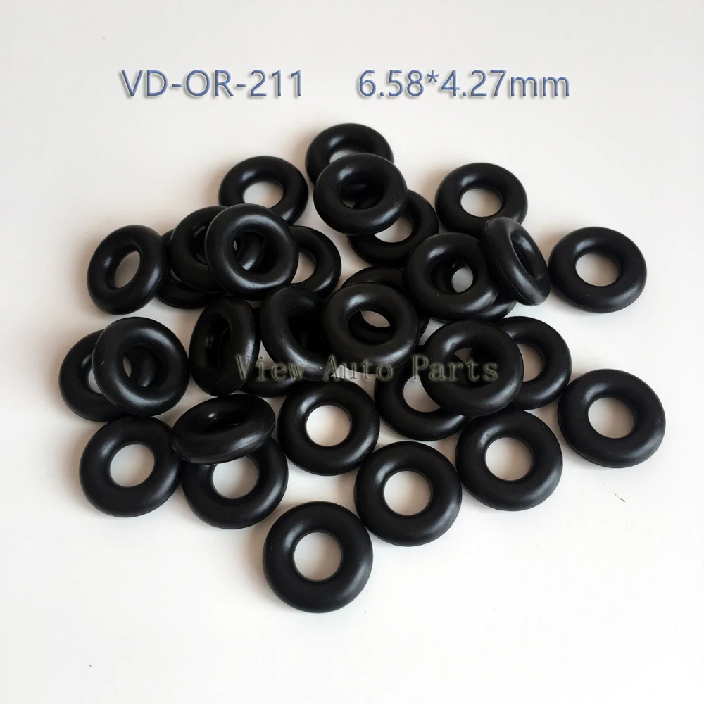 

Top Quality 100pcs Fuel Injector Rubber oring seals Fuel Injector Repair Service Kits 6.58*4.27mm VD-OR-211