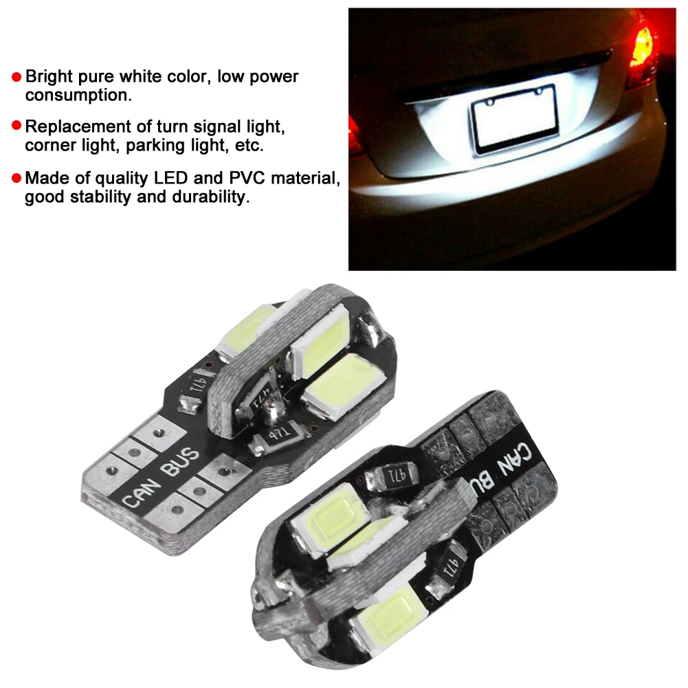 20pcs 8LED Car Side Wedge Light Bulb for Canbus T10 194 168 W5W 5730 auto accessories | Bar/Work