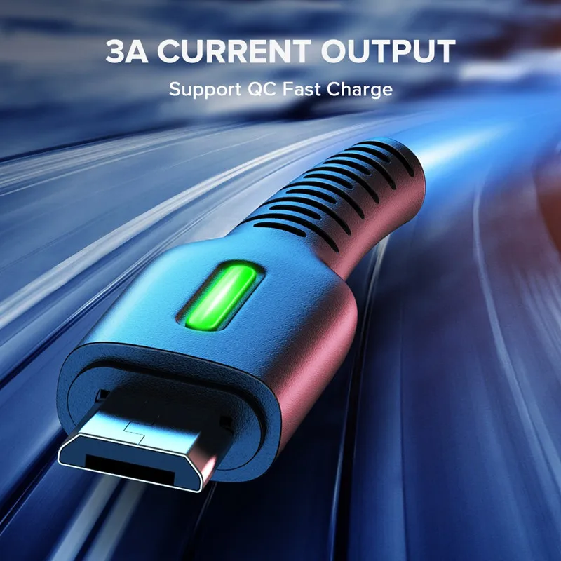 INIU 3 м светодиодный микро Тип usb C телефонный кабель Зарядное устройство микро usb для быстрой зарядки для samsung Xiaomi huawei Andriod Тип-C USB-C кабеля для передачи данных