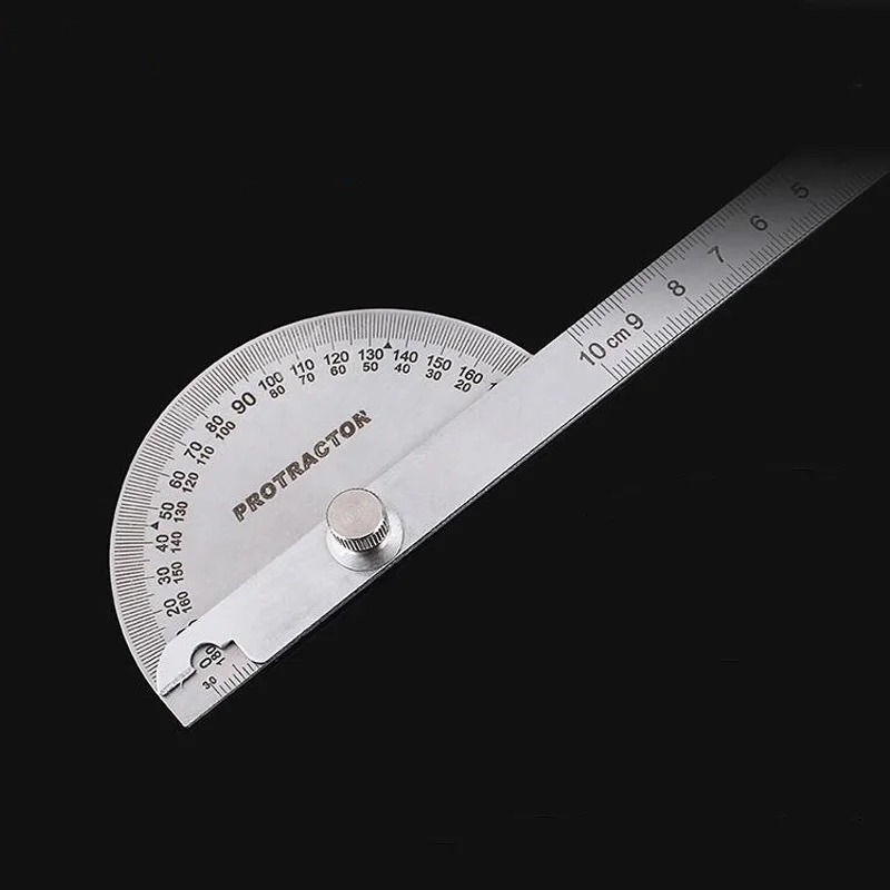Полукруглый транспортир 180 градусов угловая линейка из нержавеющей стали