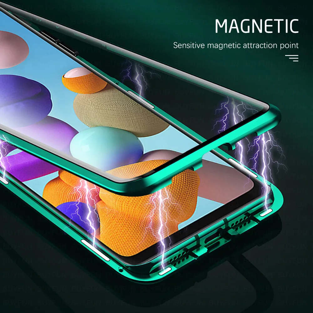Металлический магнитный чехол для телефона Samsung Galaxy A51 A71 A11 A31 A41 S20 FE Plus