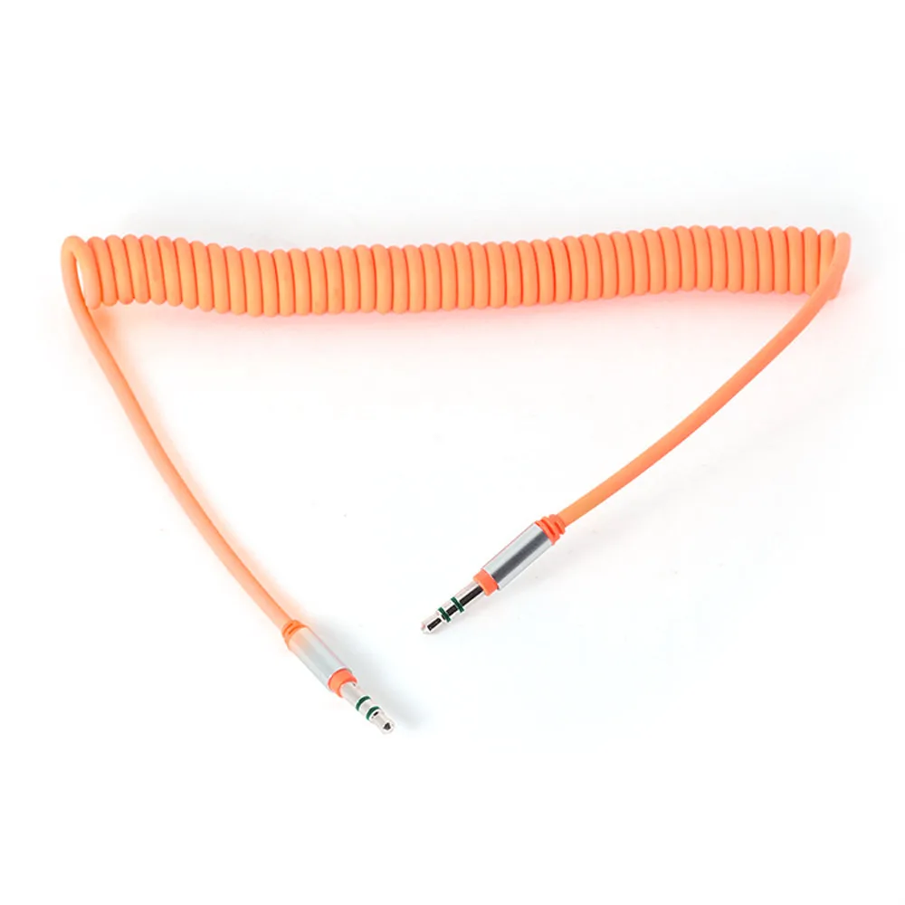 New 3.5mm Coiled Auxiliary Cable Audio Stereo Male To Flat Aux Cord 1M For Mp3/Speaker/Car Suppion Z0310 | Компьютеры и офис