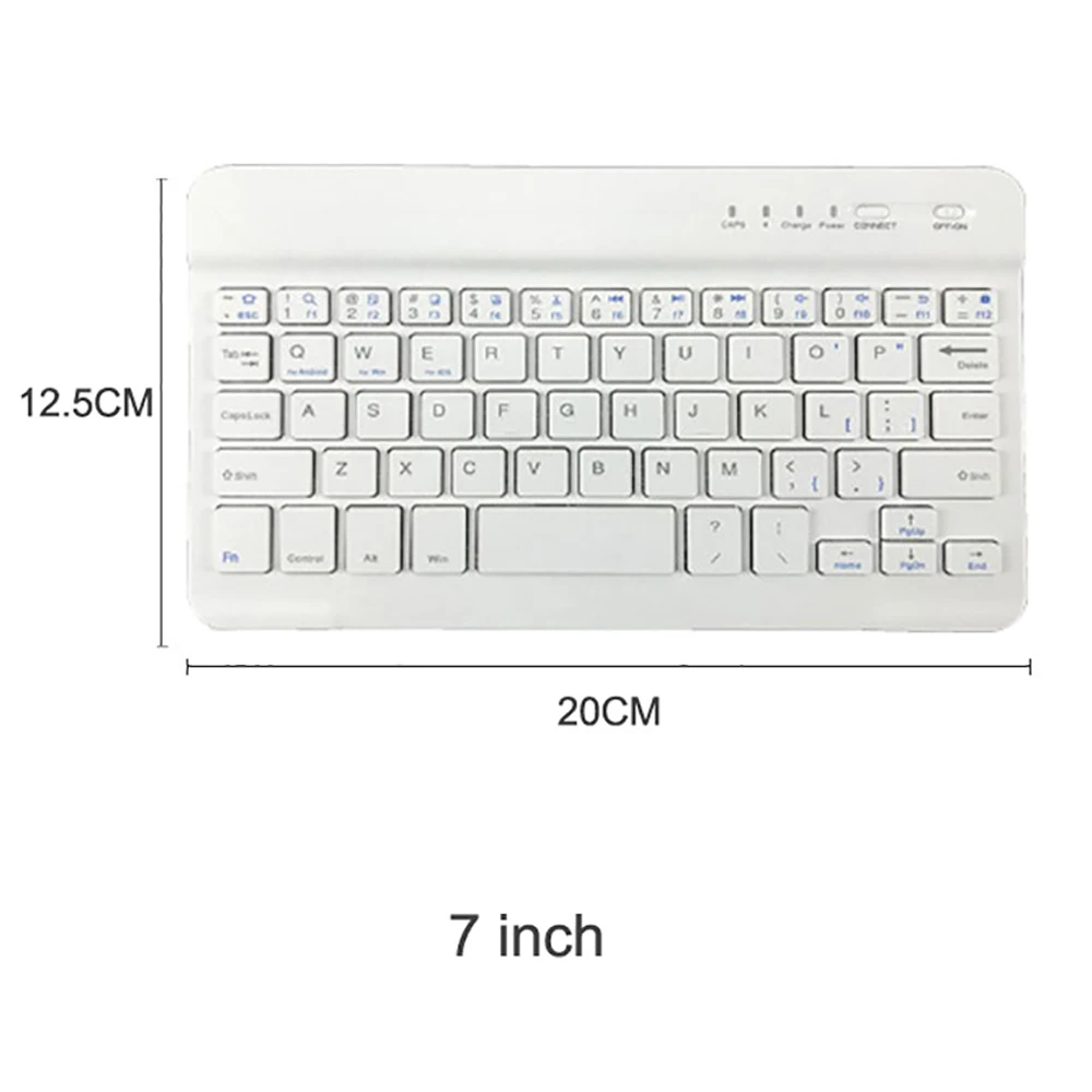 7 inch White Сенсорная Беспроводная Bluetooth клавиатура для Android планшетного ПК ноутбука Универсальная Портативная Мини Беспроводная Bluetooth клавиатура с тачпадом - Цвет: 7 inch White