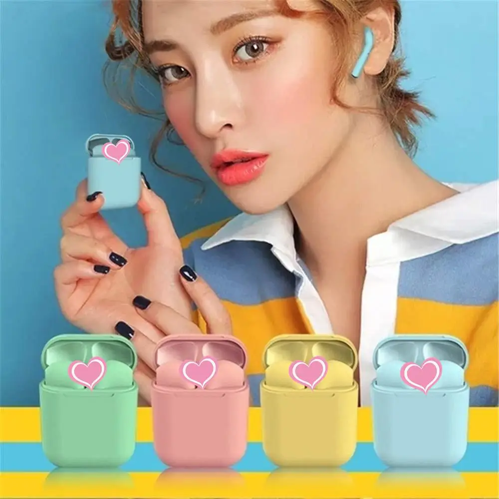 Новый дизайн Macaron Inpods 12 TWS беспроводные наушники басовый звук 5 0 Bluetooth