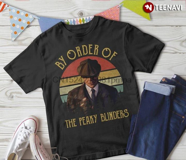 Мужская футболка футболки с принтом Томаса Шелби надписью Peaky Blinders женские и