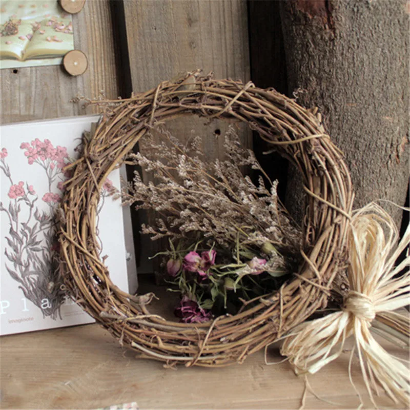 Рождественский натуральный сушеный венок из ротанга Рождественская гирлянда