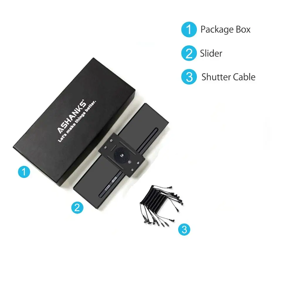 Моторизованный слайдер ASHANKS для камеры замедленной съемки 30 см бесшумный