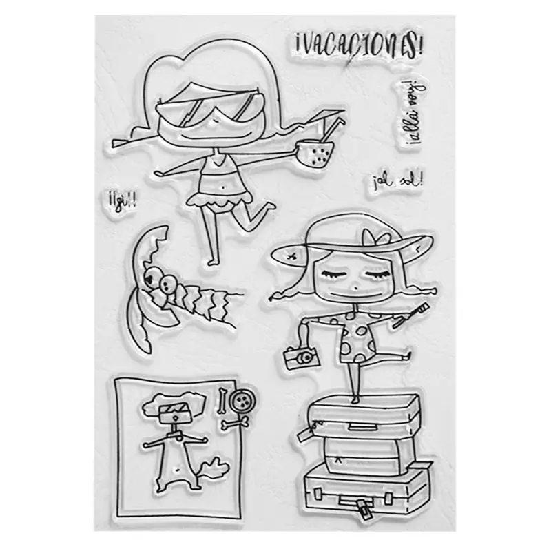 2021 Новый Туристический девушкая силиконовая прозрачная печать штамп DIY