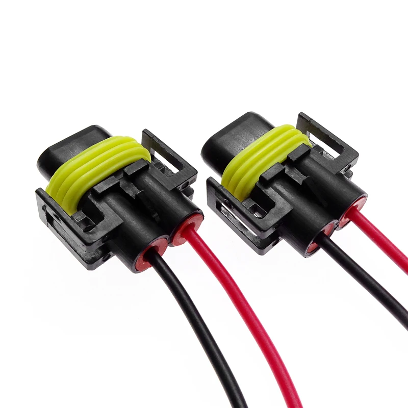 2 Pcs for H8 H9 H11 Bulb Wire Connector 12V Car Headlight Cable Plug Car Fog Lamp Bulb Socket Adapter Wiring Harness Small Line images - 6