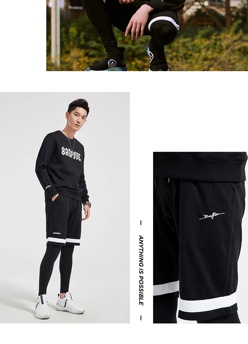Li-Ning мужские баскетбольные спортивные штаны серии BAD FIVE с карманами, регулируемые спортивные штаны AKLN805 MKY422