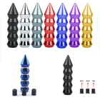 Автомобиль Стайлинг алюминий форма пули синяя обожженная ручка переключения передач для Honda Civic Slub Spikes Ручка рычага переключения передач с механической коробкой передач