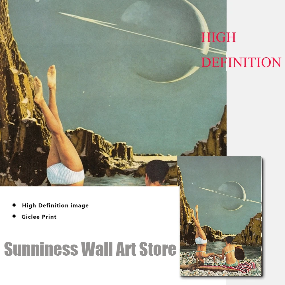 Картина из пастельных цветов на холсте натуральный пейзаж солнце луна