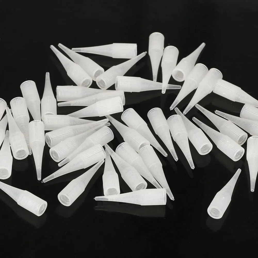 

Permanent Makeup Pen Tattoo Needle Tips Caps 50/100Pcs 1RT Disposable PMU Eyebrow Lip Tattoo Nozzle Caps Machine Accessories