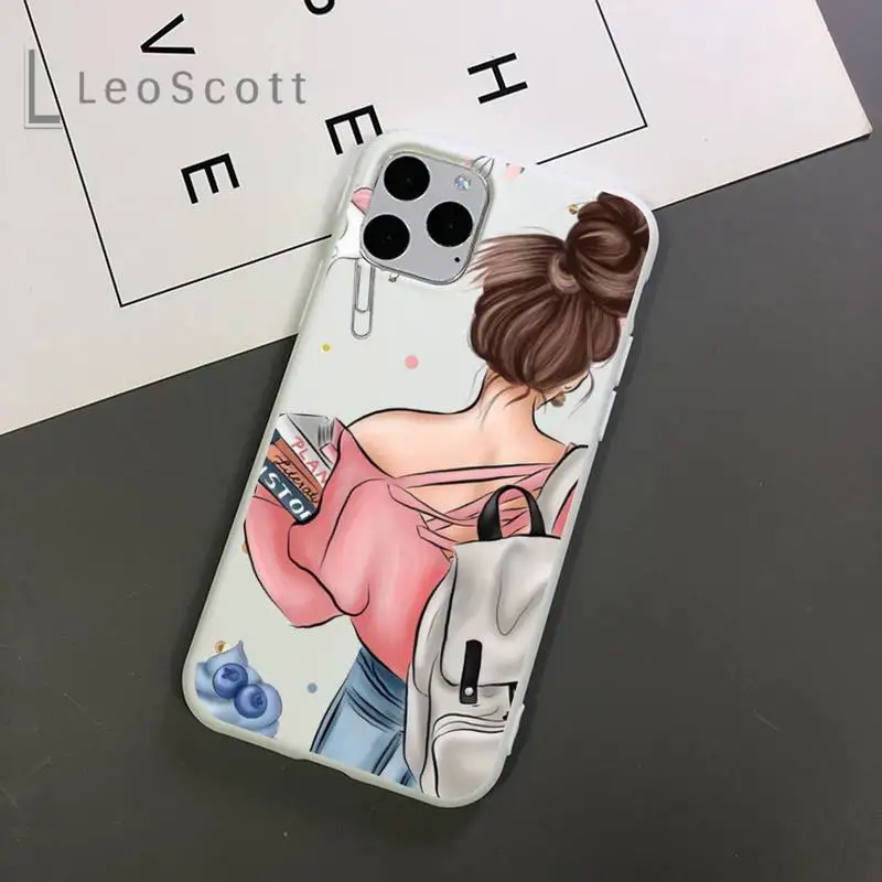 

Fashion Girls High Heels Coffee sexy Phone Case Candy Color for iPhone 11 12 mini pro XS MAX 8 7 6 6S Plus X 5S SE 2020 XR