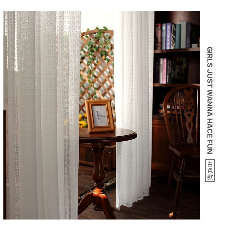 Korean White Embroidered Voile Curtains For Bedroom Window Curtain Living Room Sheer tulle Blinds Custom Made Drapes | Дом и сад