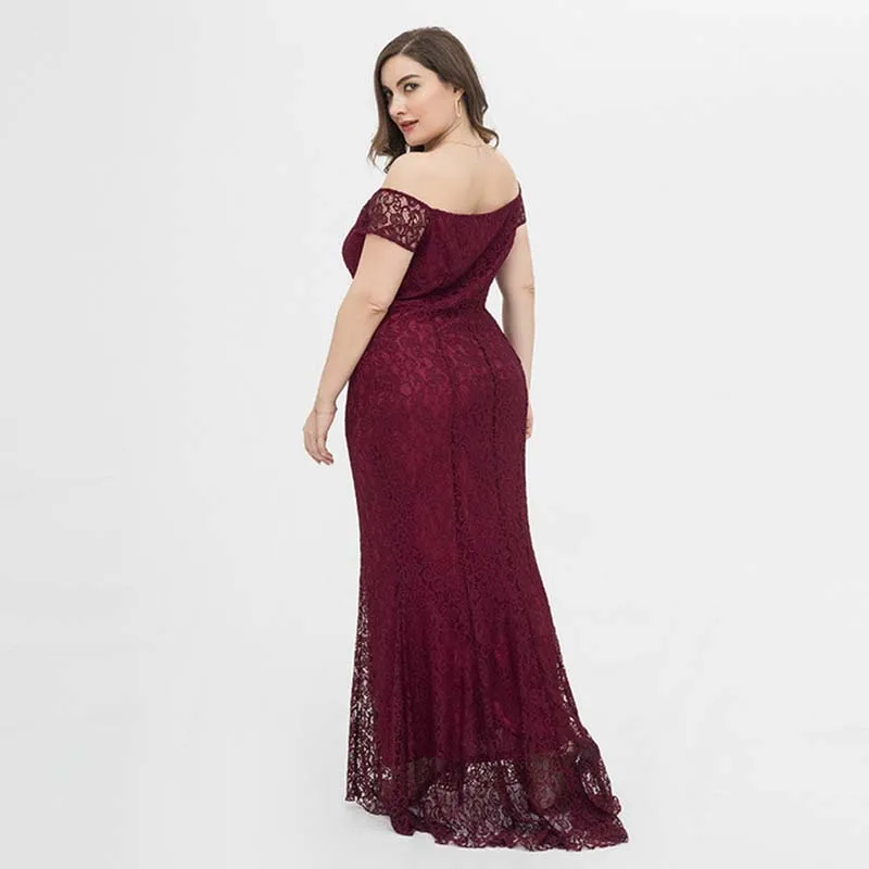 WHZHM Лидер продаж красные платья-Макси Вечерние Платье Feminina Slash шеи с открытыми