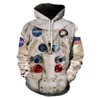 Новинка, модные весенне-осенние Смешные Толстовки с 3D принтом, пуловер с рукавом астронавта, уличная одежда, Свитшот