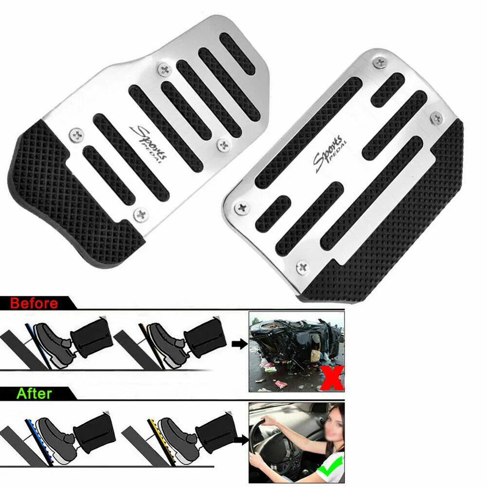 

Manual Car Foot Pedal Universal Decor Gear Accelerator Aluminium Alloy + PVC