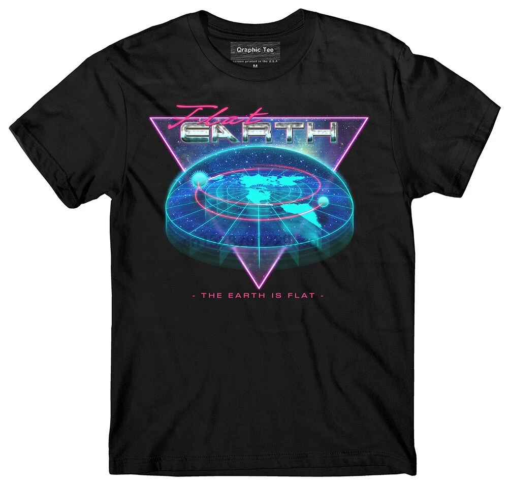 

Flat Earth Hologram T-Shirt Earth Is Flat FirmamentLieConspiracy 2021 New Fashion Men Casual Brand Clothing Male T-Shirt