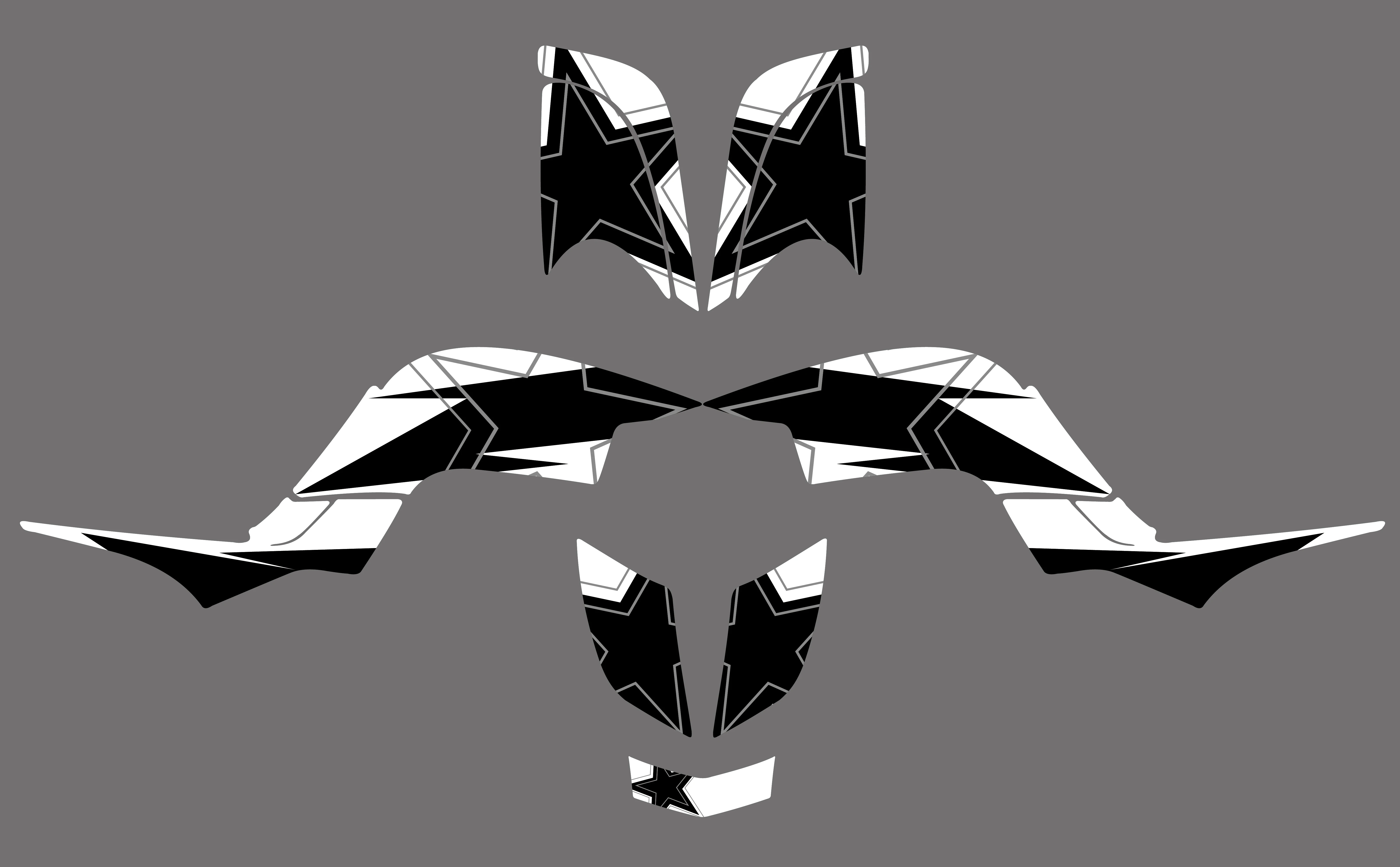 0338 новые стильные наклейки графические наборы для Yamaha RAPTOR 660 ATV Raptor660|graphics kit|for