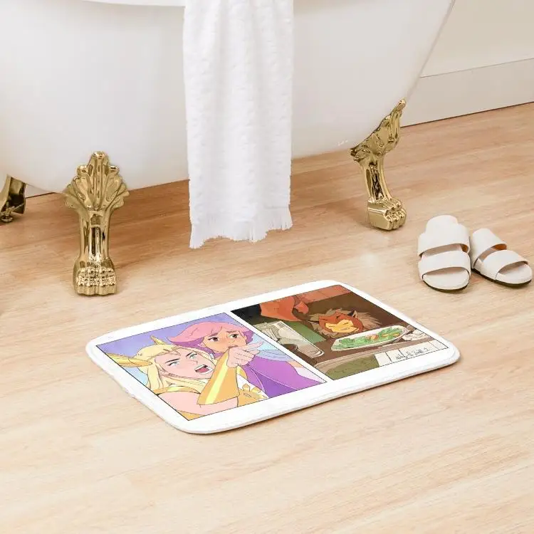 

She Ra Yelling At Catra Meme Bath Mat Living Room Pad Home Shower Room Decoration Modern Toilet Bathroom Rug Carpet Anti-Slip