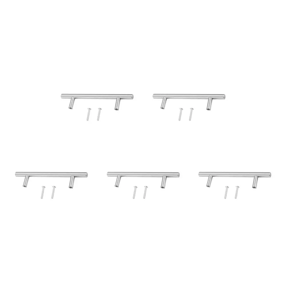 5 шт. нержавеющая сталь Т бар дверная ручка кухонный шкаф ручки ящика 12 мм|Ручки