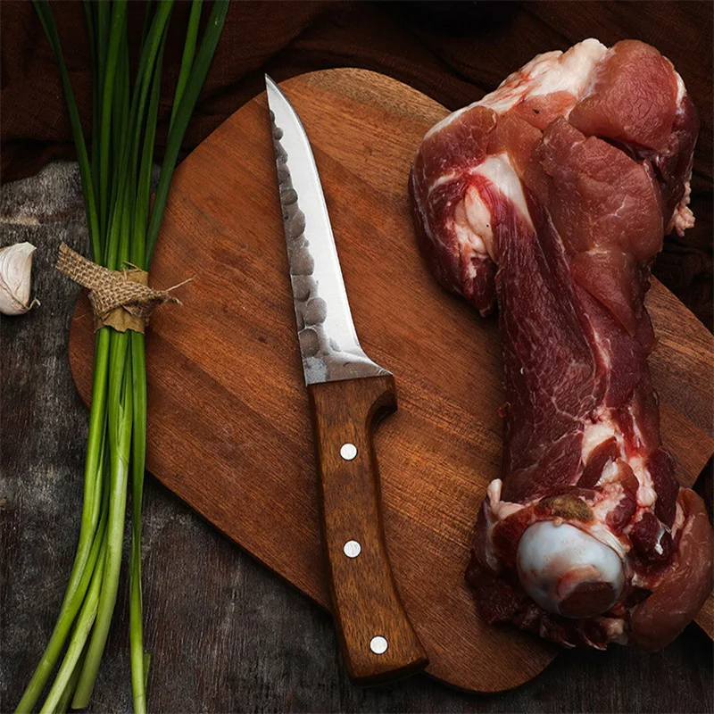 Ручной Кованый Нож для обвалки мясника нож измельчения мяса из нержавеющей стали