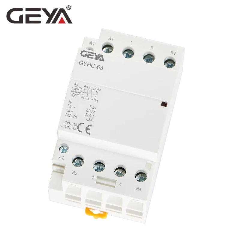 Бесплатная доставка модульный контактор GEYA 4P 63A 4NO или 2NC2NO 220 В/230 В 50/60 Гц на din