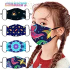 Детская Регулируемая маска для лица с принтом, маска для Хэллоуина, косплея, маска на рот