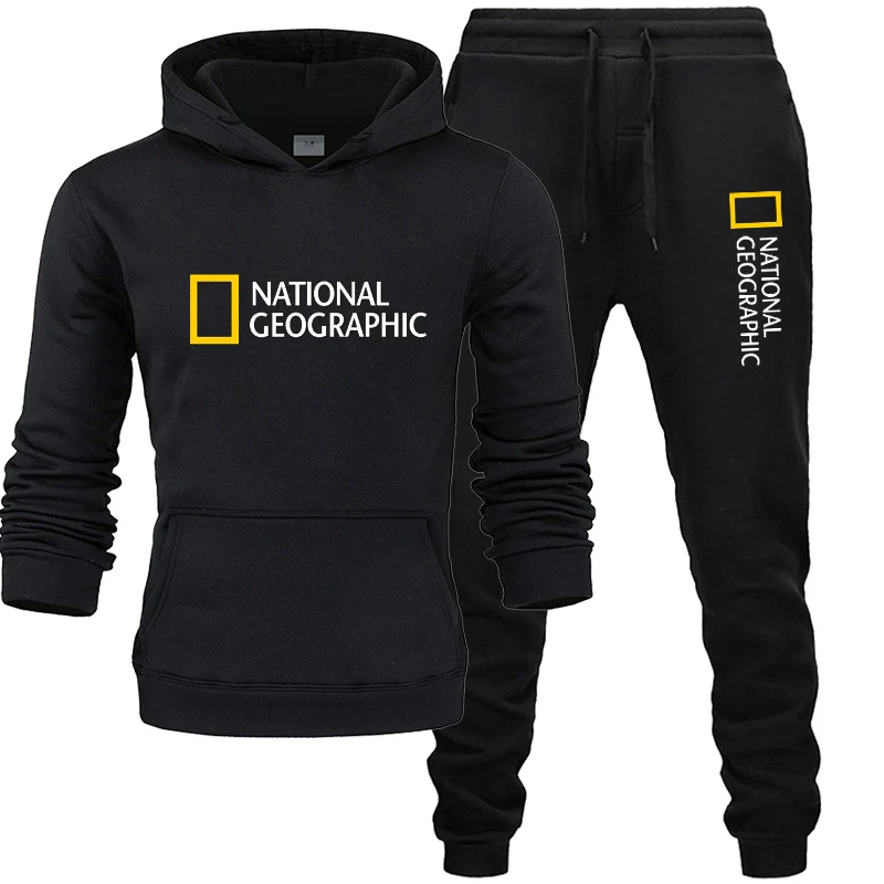 

2022 Fashion Men's Sweatshirt + Pants 2 Piece Set Casual Sportswear Hoodies Wear Autumn And Winter New Sportswear Suit