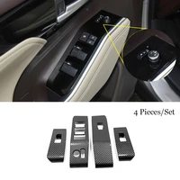 for toyota highlander 2021 2022 abs carbon fiber door window glass lift control switch panel cover trim lhd interior accessories