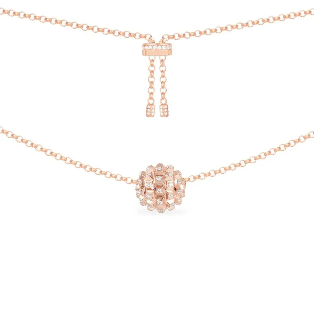 Модный шарм из стерлингового серебра копия 1:1 розовый черный Регулируемый кулон