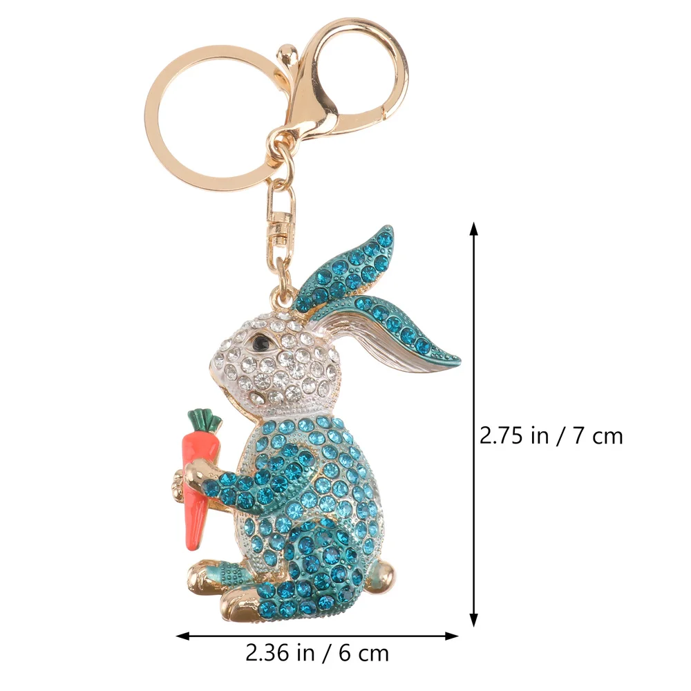 

1Pc Creative Alloy Keychain Cartoon Keychain Decorative Rabbit Key Pendant Gift
