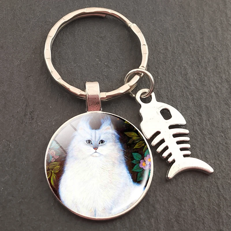 Новинка брелок для ключей с изображением кота из мультфильма металлический