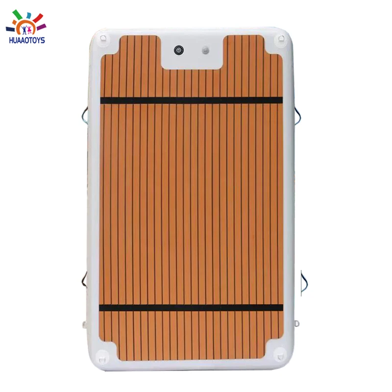 Цена Надувные водные маты, плавающая Тиковая платформа с лестницей, производство