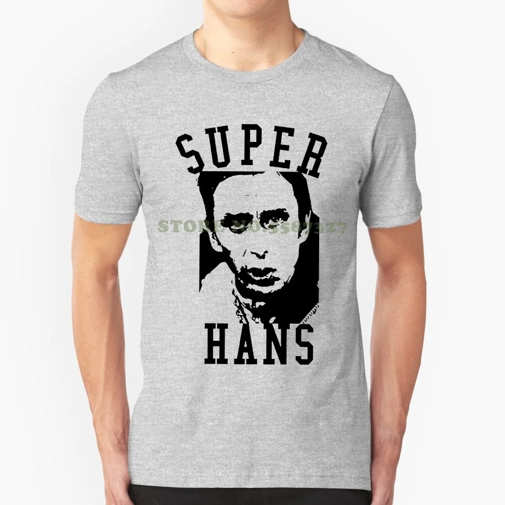

Футболка для мужчин/мальчиков, крутые футболки с коротким рукавом, футболка с надписью Super Hans Tribute для Peep Show Afficonados